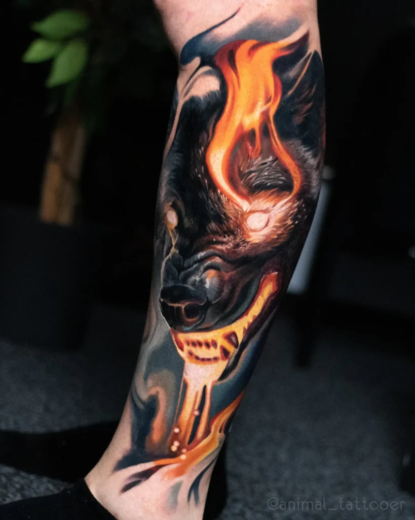 Fire wolf