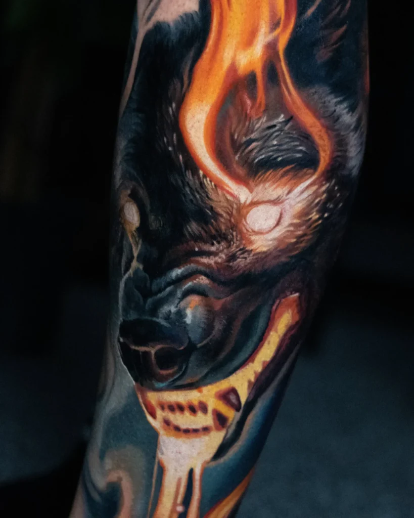 Fire wolf