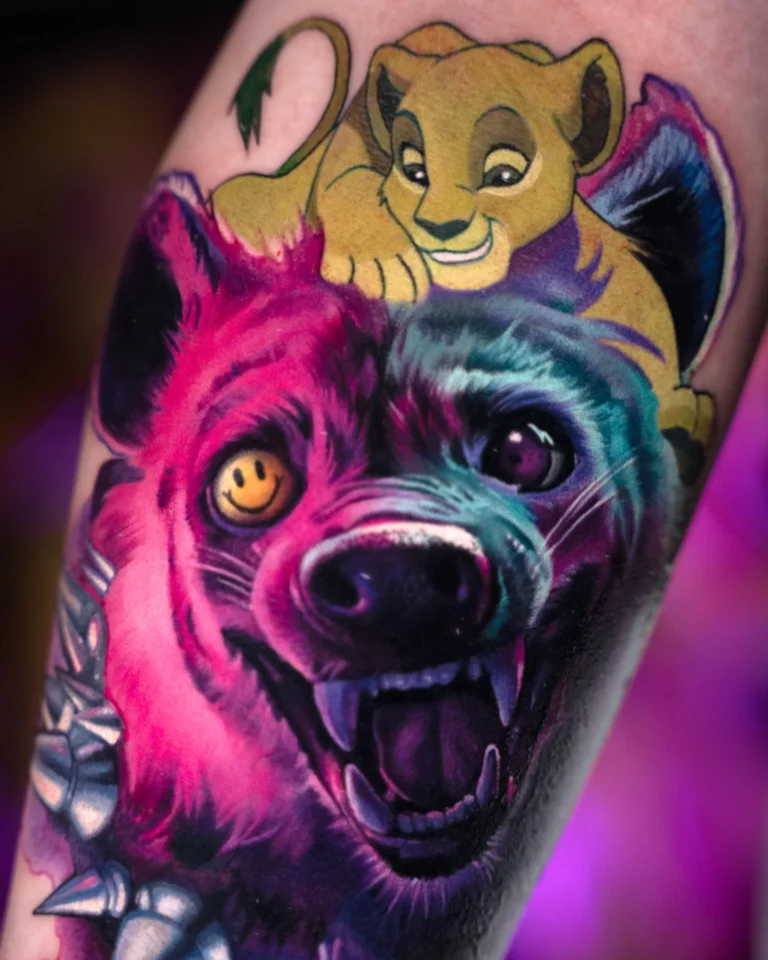 Pink hyena
