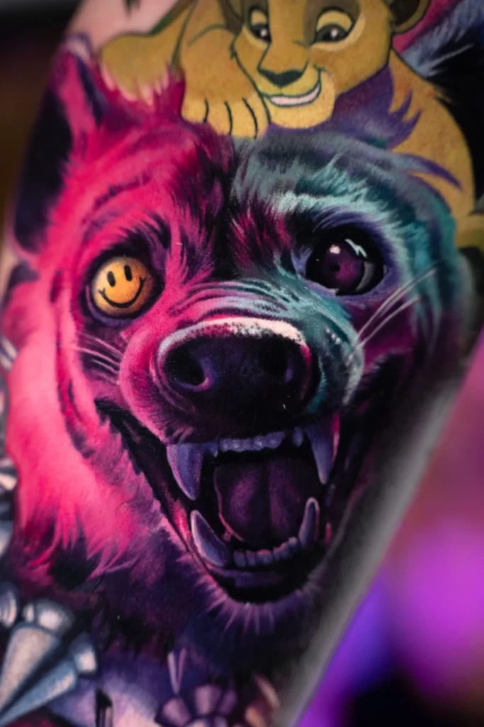 Pink hyena
