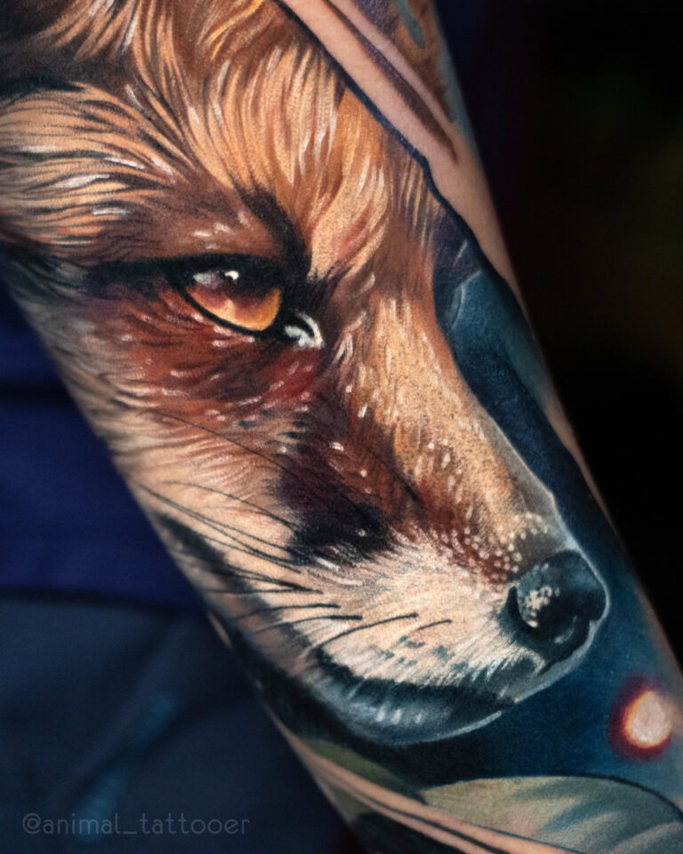 Fox on forearm