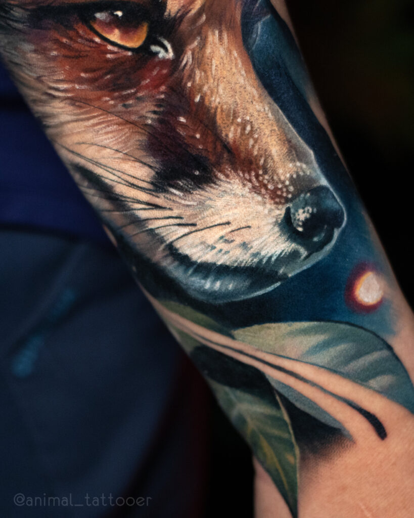 Fox on forearm