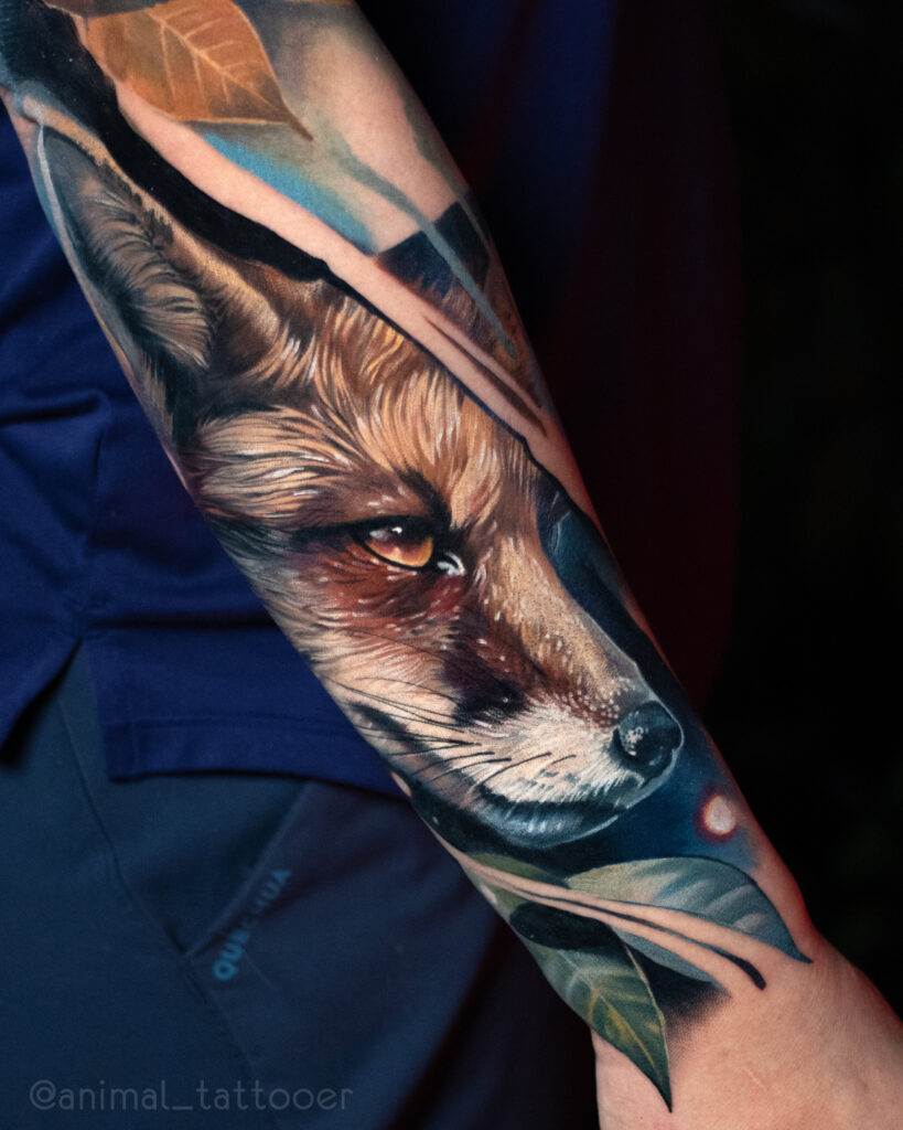 Fox on forearm