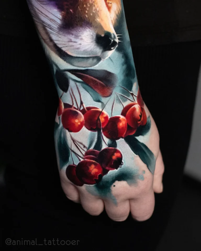 Fox with berries