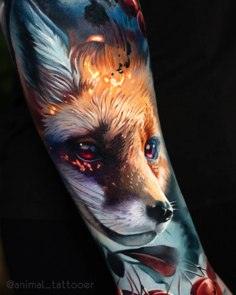 Fox with berries