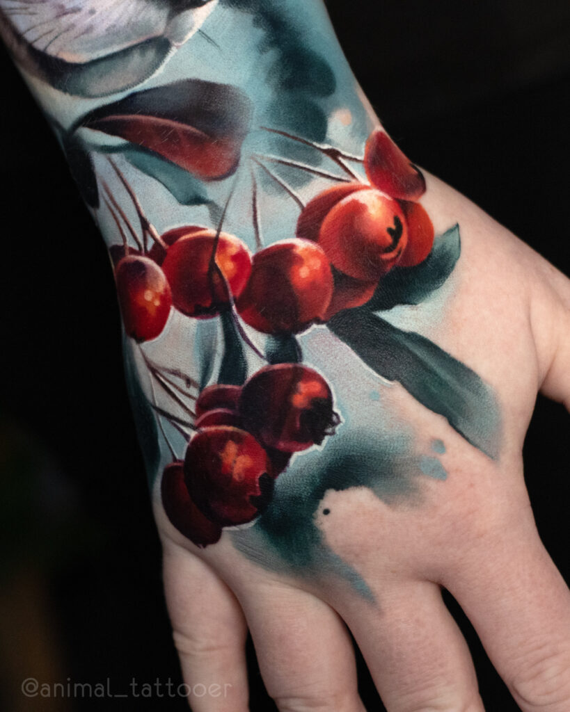 Fox with berries