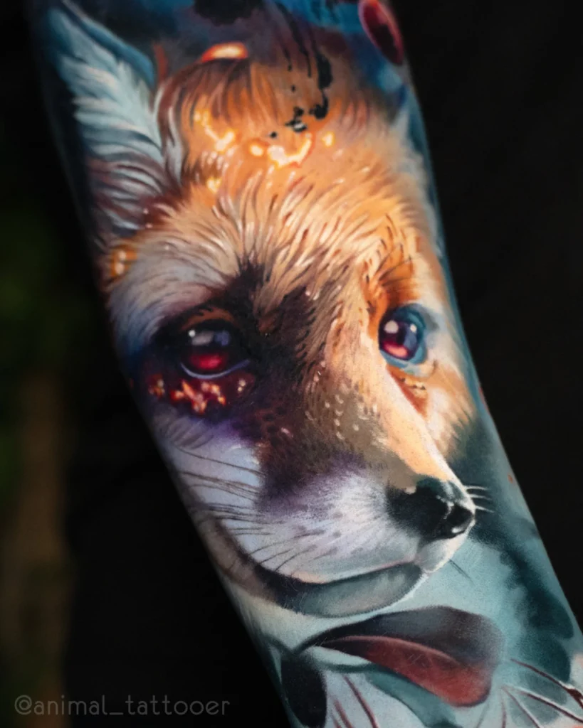 Fox with berries