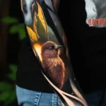a bird on the hand