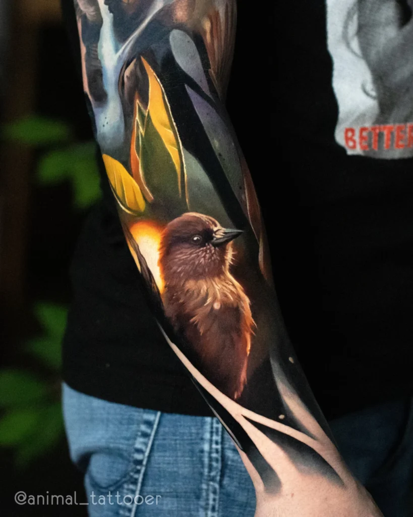 a bird on the hand
