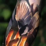 a bird on the hand