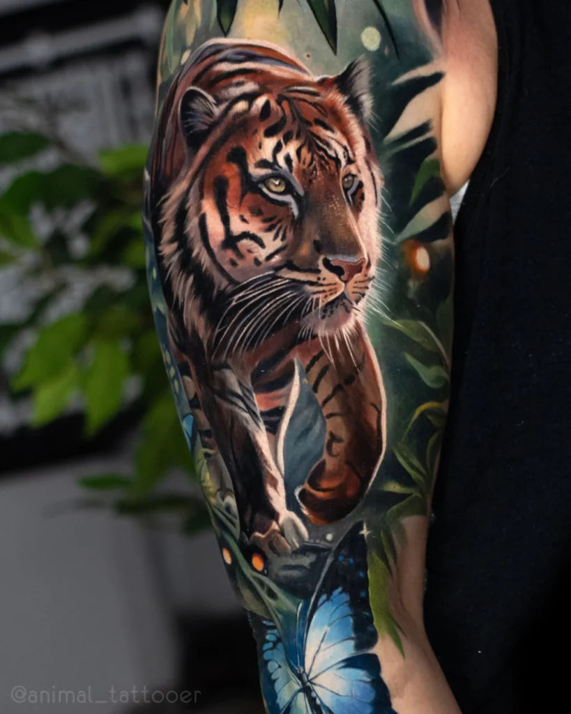 Tiger full body tattoo