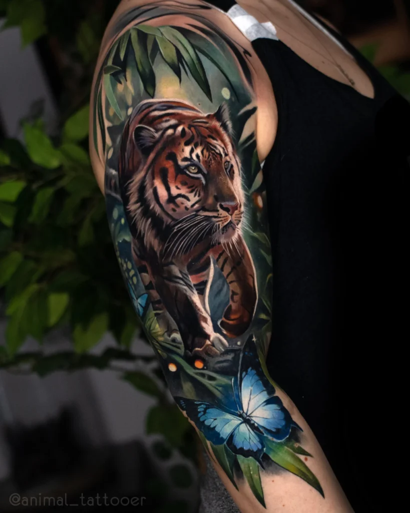 Tiger full body tattoo