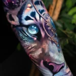a tiger in cosmo colours