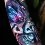 a tiger in cosmo colours