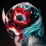 Poppies with the radiant animal